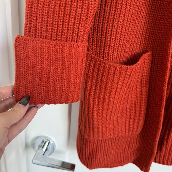 Cozy Rust Open-Front Cardigan - Picture 4 of 6